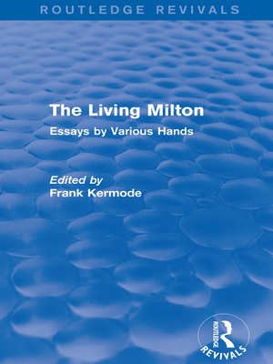 cover image of The Living Milton (Routledge Revivals)